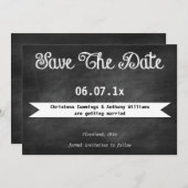 黒板の結婚式招待状（Save The Date） セーブザデート (正面/裏面)