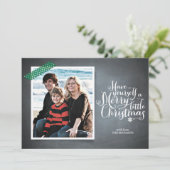 黒板の緑のWashiテープ原稿の休日カード シーズンカード (スタンド正面)