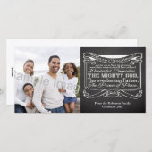 黒板の聖なる書物、経典のクリスマス シーズンカード (正面/裏面)