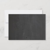 黒板の背景のレースの砂糖のスカルRSVPカード 出欠カード (裏面)