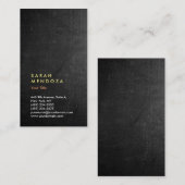 黒板の背景の垂直モダンプロフェッショナル 名刺 (正面/裏面)