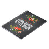 黒板の花のブライダルシャワーの来客名簿 ノートブック (左側)