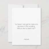 黒板の花婿介添人|の花婿の付添人 招待状 (裏面)