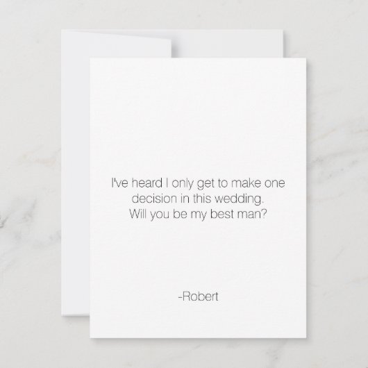 黒板の花婿介添人|の花婿の付添人 招待状 (裏面)