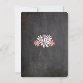 黒板の花嫁のヴェールにイニシャル　ブライダルシャワーパーティー 招待状 (裏面)