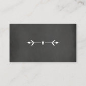 黒板の花屋の名刺の白い花 名刺 (裏面)