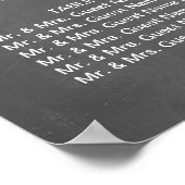 黒板の華やかさと渦巻き式シーティングチャート ポスター (角)