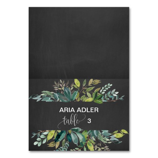 黒板の葉エスコート座席表 テーブルナンバー (正面)