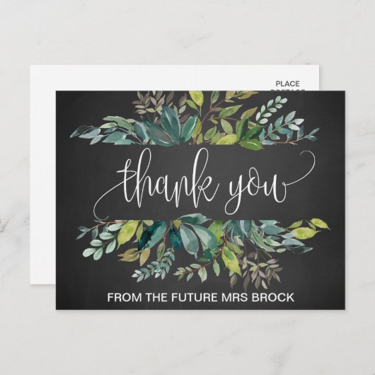 黒板の葉 ポストカード (正面/裏面)