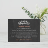 黒板の詳細インサートに結婚おけるタンデム自転車 エンクロージャーカード (スタンド正面)