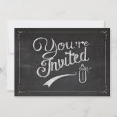 黒板の赤ちゃんシャワーの招待 招待状 (裏面)