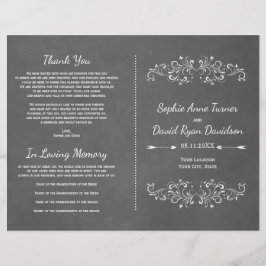 黒板の輝きと渦巻き |結婚式 プログラム