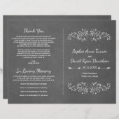 黒板の輝きと渦巻き |結婚式 プログラム (正面/裏面)