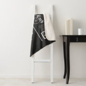 黒板の郵便はがきの古いファッションの青の雪だるま シェルパブランケット (インサイチュ)