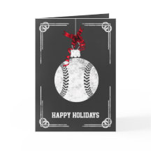 黒板の野球選手 クリスマスカード