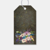 黒板の金銀の星の星座空 ギフトタグ (正面)