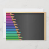 黒板の鉛筆招待状 招待状 (正面)