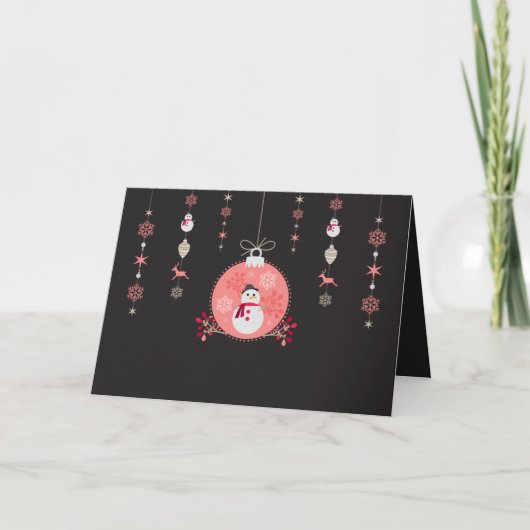 黒板の雪だるまNavidad シーズンカード (正面)