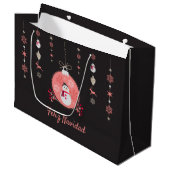 黒板の雪だるまNavidad ラージペーパーバッグ (正面アングル)