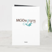 黒板の雪の結晶 ブライダルシャワーのお礼カード サンキューカード (裏面)