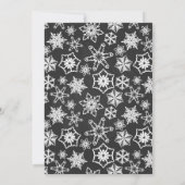 黒板の雪の結晶 ホリデーパーティー 招待状 (裏面)