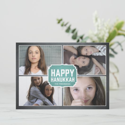 黒板の青によって組み立てられるハヌカーの写真カード シーズンカード (スタンド正面)