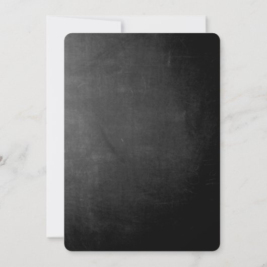 黒板の髭の男の子のベビーシャワー 招待状 (裏面)