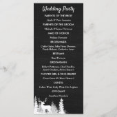 黒板の鹿のクリスマス結婚式プログラム プログラム (裏面)