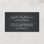 黒板の黒いヴィンテージ 名刺 (裏面)