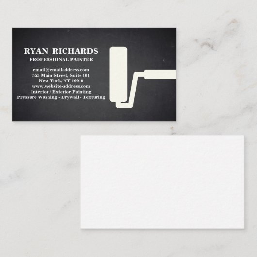 黒板の黒板の家絵画 名刺 (正面/裏面)