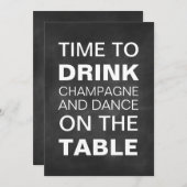 黒板の21歳の誕生日パーティー招待状 招待状 (正面/裏面)