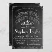 黒板の"記念の捧げ物のパーティー"の招待状 招待状 (正面/裏面)
