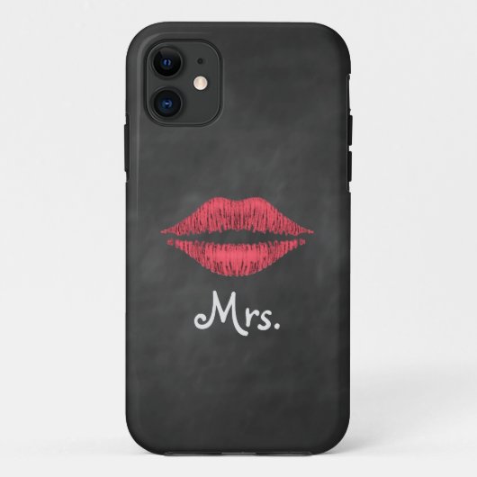 黒板のiPhone 5の穹窖IDのLips夫人 Case-Mate iPhoneケース (裏面)