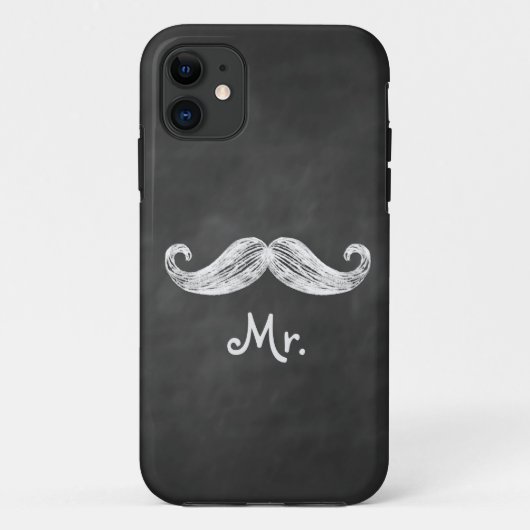 黒板のiPhone 5の穹窖IDのMustache氏 Case-Mate iPhoneケース (裏面)