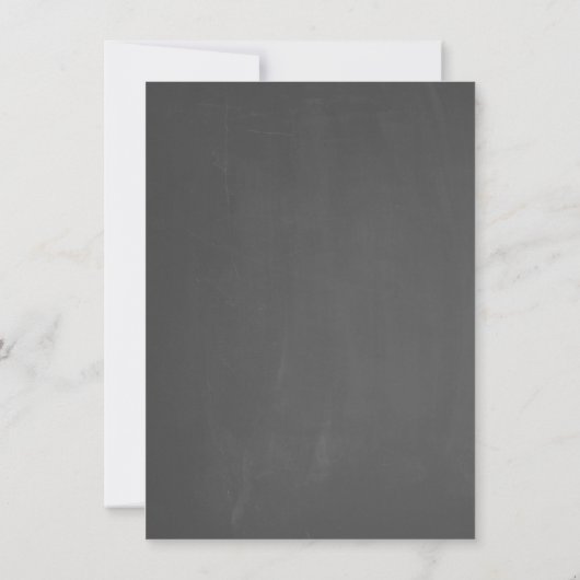 黒板のSweet sixteenのレースのようなケーキの招待状 招待状 (裏面)