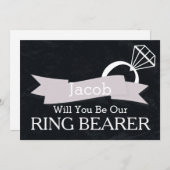 黒板は我々のリングや輪 招待状 (正面/裏面)