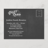 黒板は招待状木の家族会の分岐します インビテーションポストカード (裏面)