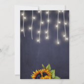 黒板ひまわりのシックな素朴なsweet sixteen 招待状 (裏面)