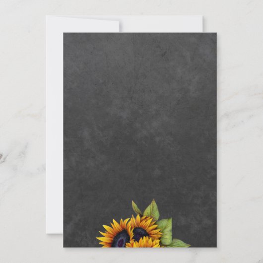 黒板ひまわりバーベキューのリハーサル 招待状 (裏面)