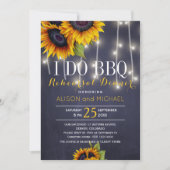 黒板ひまわりバーベキューのリハーサル 招待状 (正面)