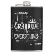 黒板への感謝は全て自己に注意する フラスク (正面)