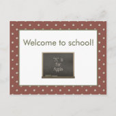 黒板ようこそ学校はがきへ ポストカード (正面)
