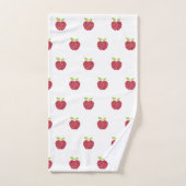 黒板りんご紅白バスルーム用タオルセット バスタオルセット (ハンドタオル)