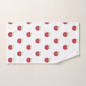 黒板りんご紅白バスルーム用タオルセット バスタオルセット (ハンドタオル)