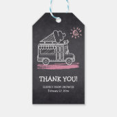 黒板アイスクリームトラック赤ちゃんシャワー ギフトタグ (正面)