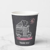 黒板アイスクリームトラック赤ちゃんシャワー 紙コップ (正面)