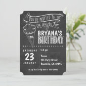 黒板アイスクリームバースデーパーティ招待状 招待状 (スタンド正面)