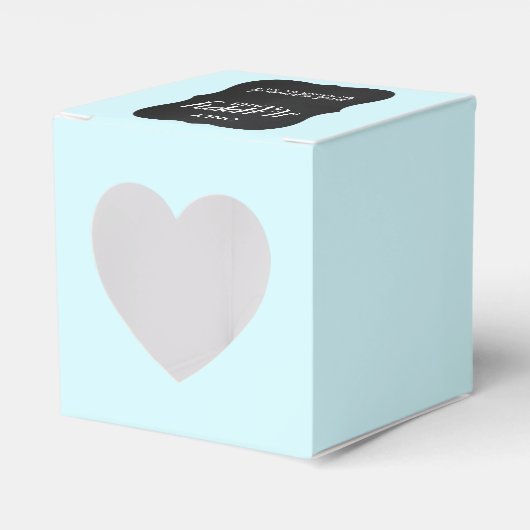 黒板アクアミ結婚ニのティッシュボックス フェイバーボックス (正面サイド)