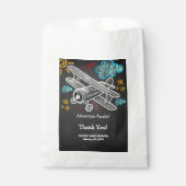 黒板アドベンチャー機飛行機の赤ちゃんシャワーを待つ フェイバーバッグ (正面)