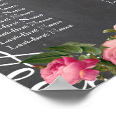 黒板アルファベットの座席表 ポスター (角)